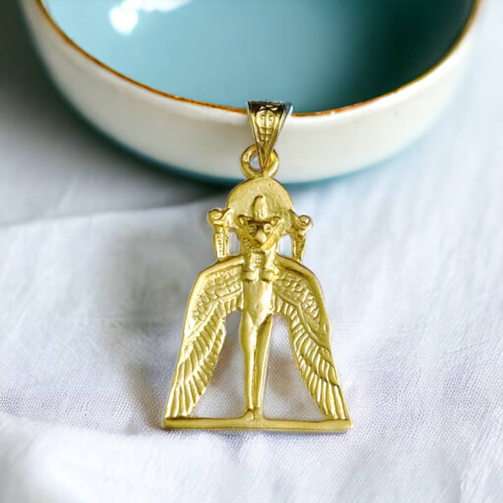 ALADDIN'S LAMP JEWELRY – wholesale Individual charm/pendant – Goddess Sekhmet The healer Gold Pendant5