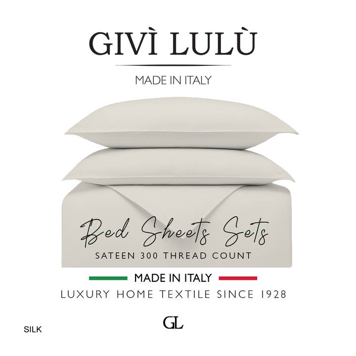 Ensfarvet 300 trådtælling - silke - Dynebetrækssæt for engroshandel hos Givì Lulù by Vittorio Ursini & Son