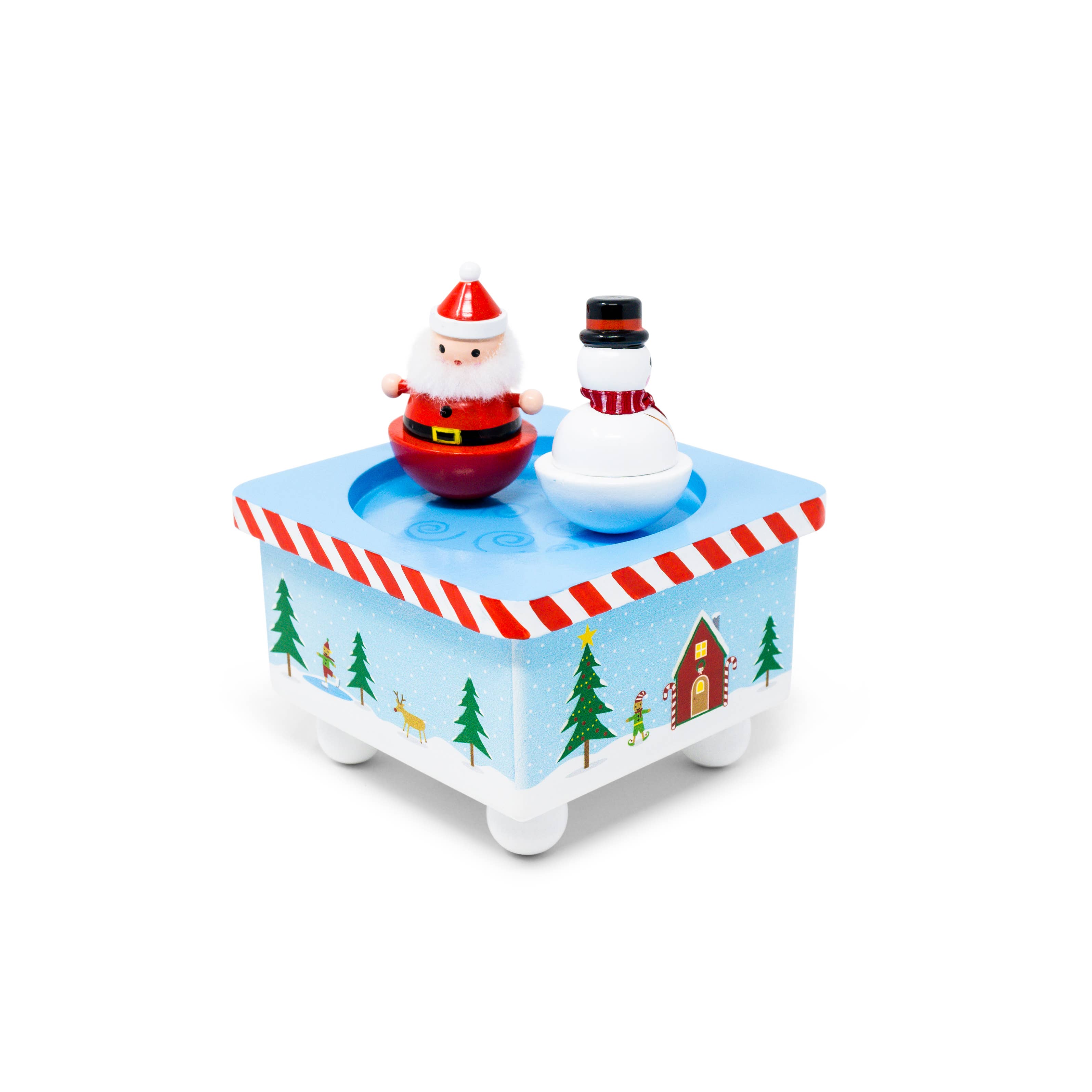Jack Rabbit Creations - Wholesale Music Box - Kids & Baby - Dancing Santa & Frosty Christmas Music Box2