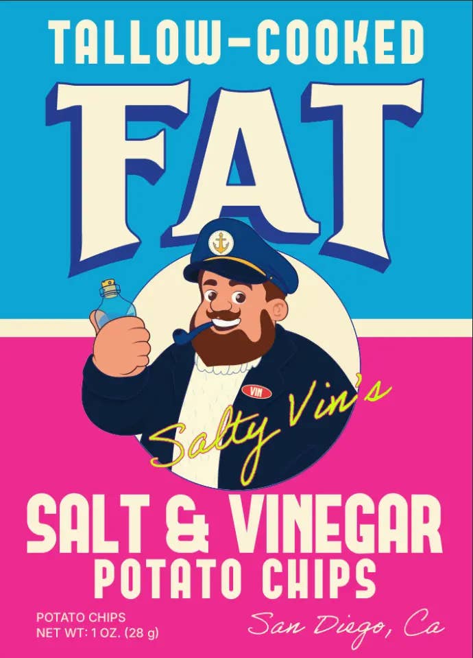 FAT Chips - Wholesale Chips - Salty Vin’s FAT Chips, 1oz, 24-Pack