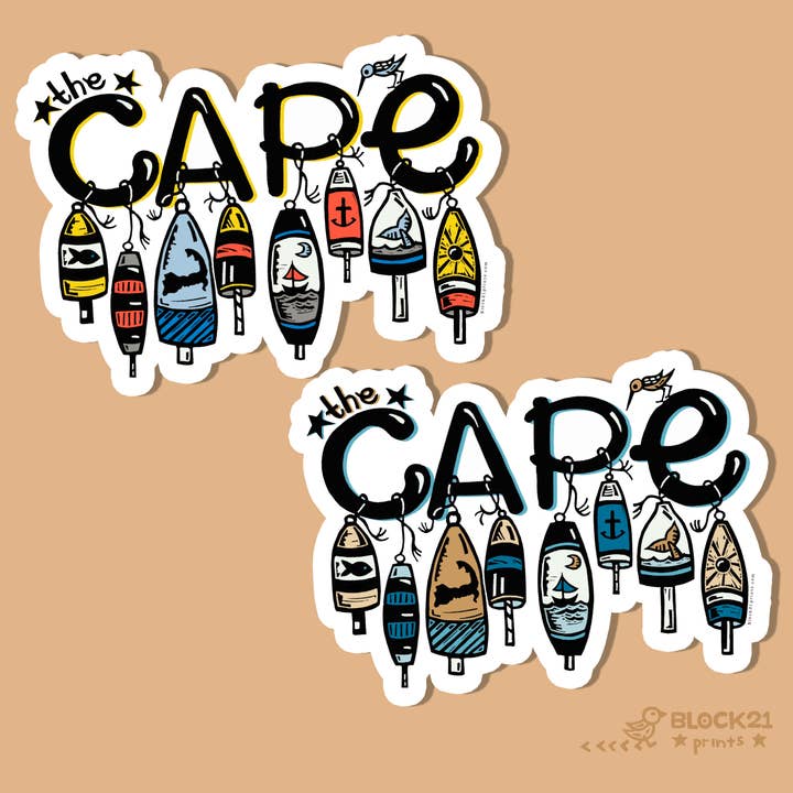 Cape Cod Buoy Sticker – Nautical Coastal Decor for wholesale by Block21Prints