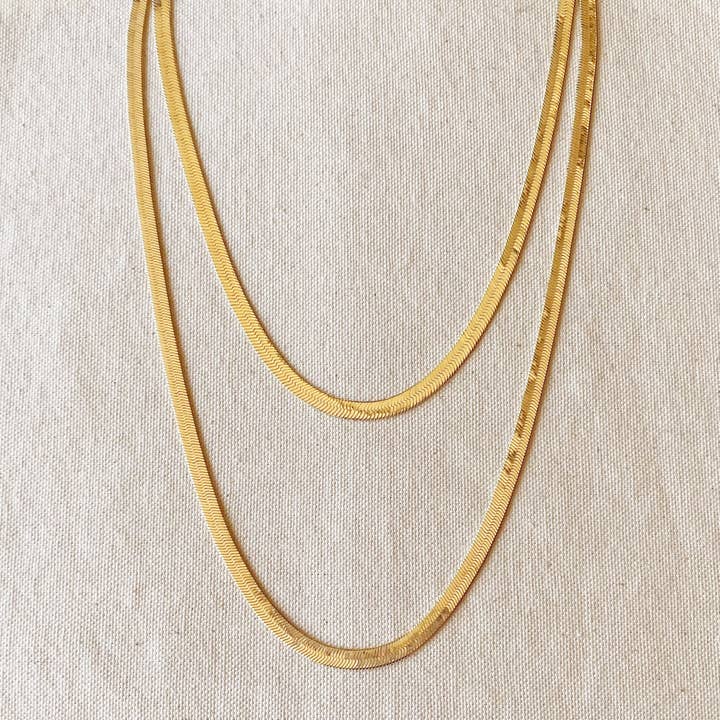 18k Gold Filled 6.0mm Thickness Herringbone Chain for wholesale by GoldFi