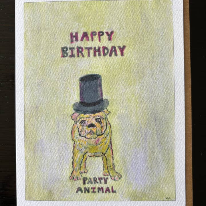 Bernie Street Studios - Wholesale Birthday Card - Happy Birthday pug party animal dog card pet card1