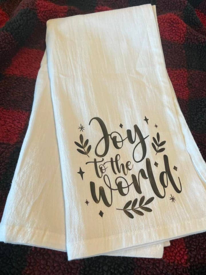 JOY TO THE WORLD - BLOEMZAKHANDDOEK voor wholesale door Bearded Bird Apparel