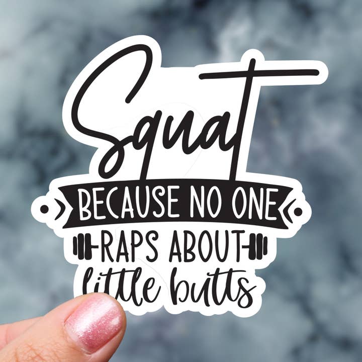 Adesivo fitness squat per la vendita all'ingrosso da parte di Two Little Stones