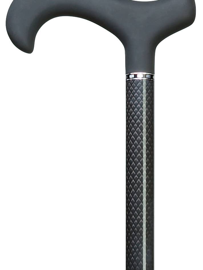 Derby unisexo em fibra de carbono c/ pega de toque suave - Preto por atacado de Harvy Canes