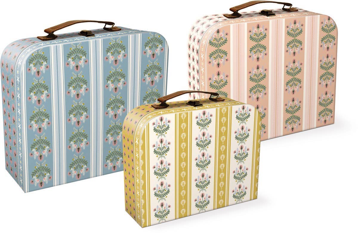Maison Royal Garden - Wholesale Decorative Box - Set of 3 Nesting Rectangular Suitcases MM - Sweet Boutique0