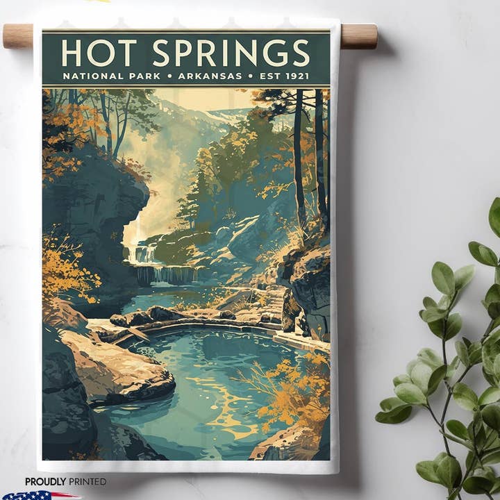 Strofinaccio da cucina Hot Springs National Park Arkansas per la vendita all'ingrosso da parte di ADDLE iNK