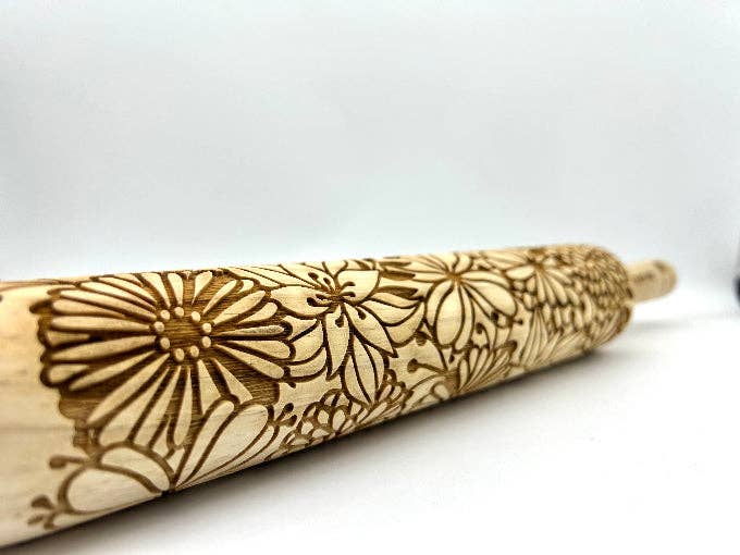 Sweet Rolling Pins - Wholesale Rolling Pin - Embossed Bursting Bouquet Rolling Pin –Baking & Pottery5