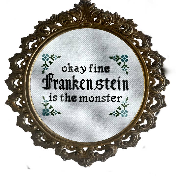 The Gloomy Gremlin - Wholesale Embroidery/Cross Stitch Supplies - Frankenstein is the Monster - Cross Stitch Kit2