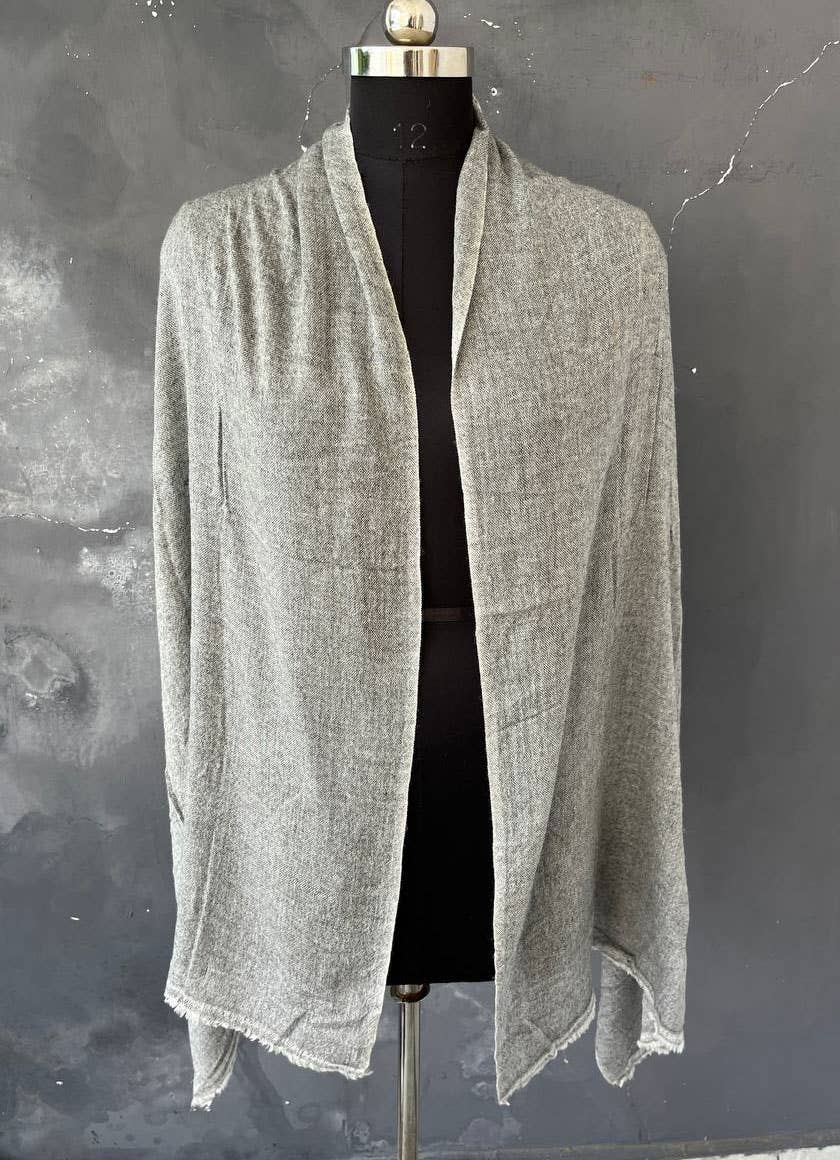 Bhawana Handicrafts - Wholesale Sjaal - Dames - Sjaal Sjaal van wol en zijde, bruiloftssjaal, handgeweven stola0