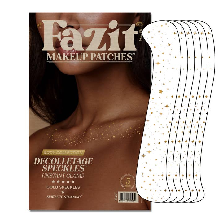 Gold Decolletage Glitter Makeup Patches for wholesale by Fazit