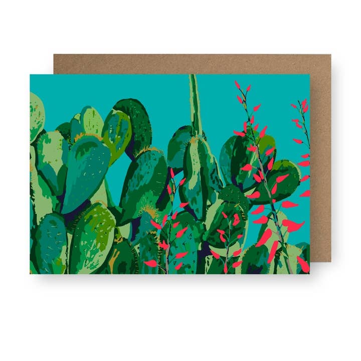 Cactus Garden Series No.2 Greeting Card for wholesale by Rosie Reiter