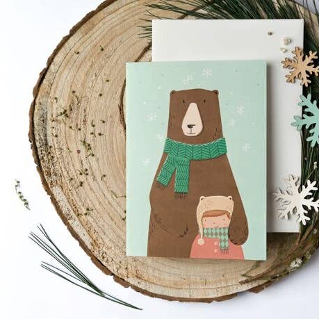 Cartão de saudação Urso Natal por atacado de VIERUNDFÜNFZIG