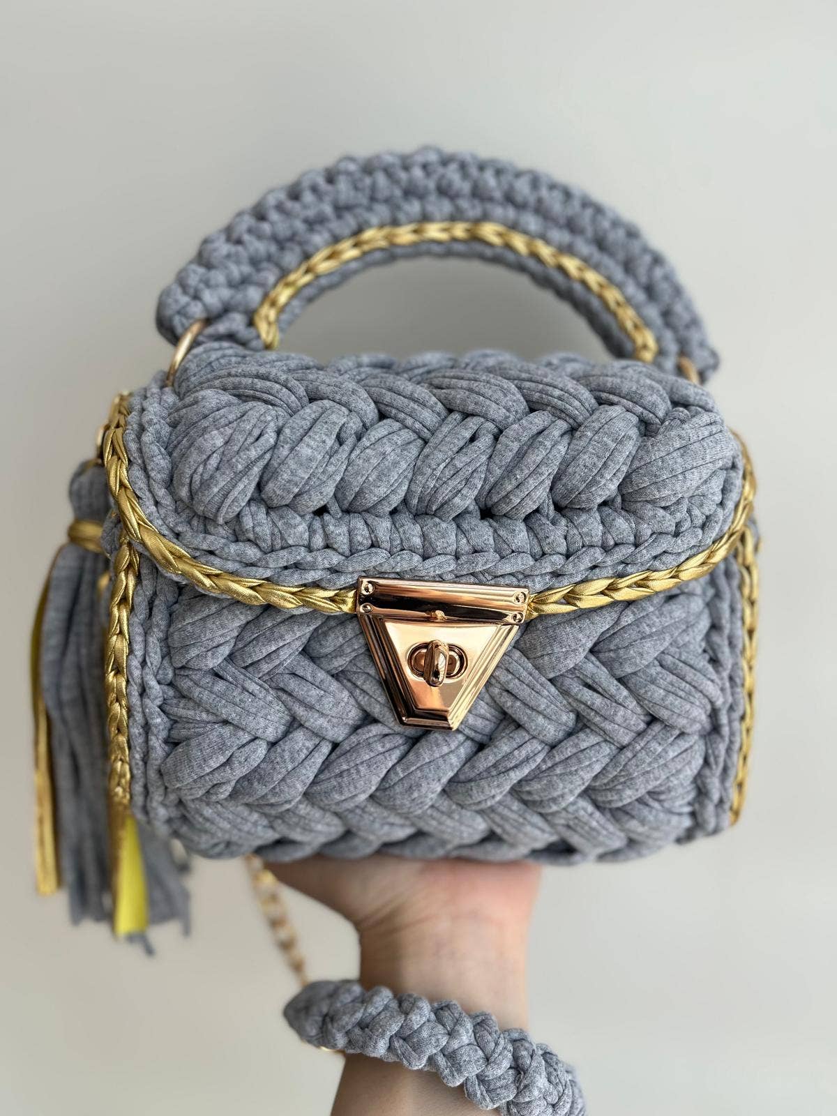 CHQEL - Vente Pochette – femme - Pochette de soirée CHQEL pour femmes, sac à main au crochet 6