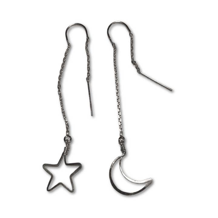 Orecchini a forma di stella e luna crescente. per la vendita all'ingrosso da parte di Beth Jewelry
