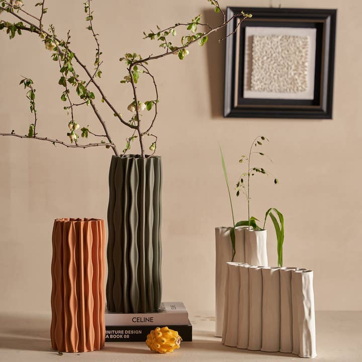 Ceramic Vase White Dia 10.5" for wholesale on Faire1