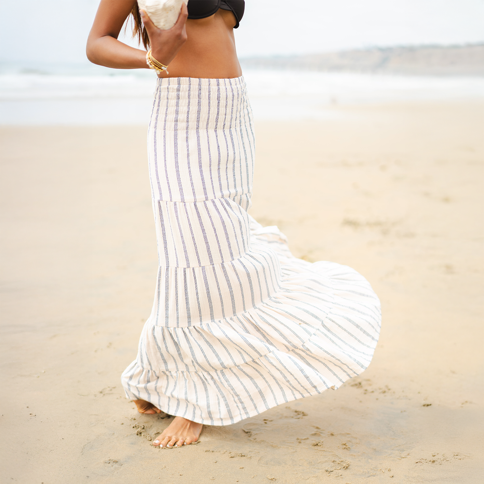 Lotus and Luna - Wholesale Skirt - Women's - Sailor Stripe Sundrift Skirt2