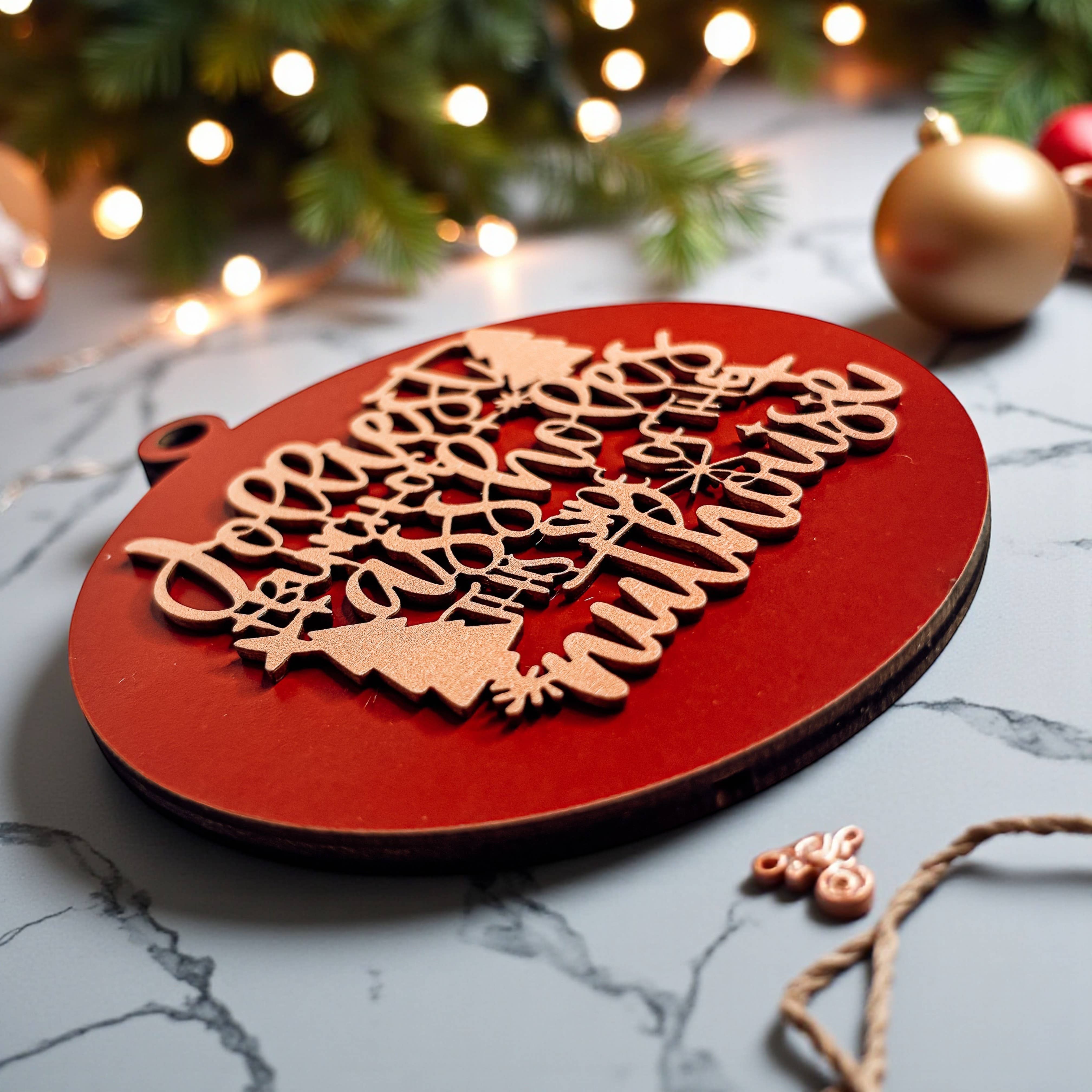 Gia Roma - Wholesale Ornament - Hanging Christmas Decor + Handmade Wooden Ornament Funny143