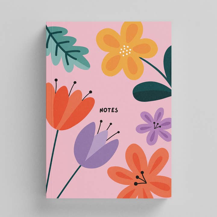 Notizbuch mit festem Einband mit Blumenmuster | A5-Notizbuch | Luxus-Schreibwaren für den Großhandel von Inky in the Wild