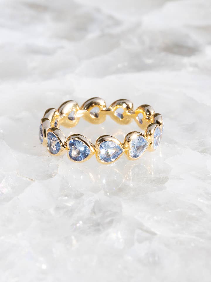 Anillo Eternal Love con aguamarina para venta al por mayor de Native Gem