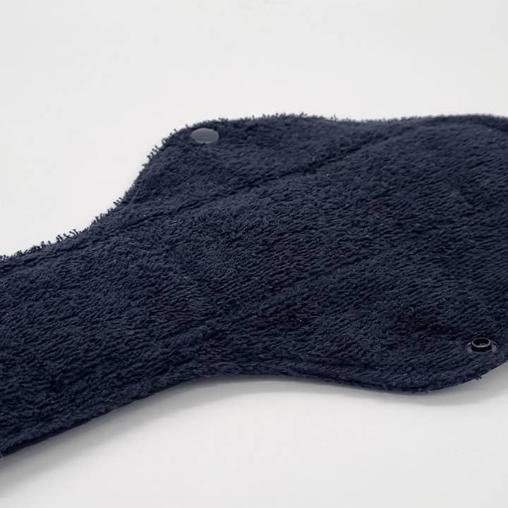 EcologiQ - Vente Protections menstruelles/serviettes hygiéniques - 3 serviettes hygiéniques lavables en coton terry BIO Gamme M1