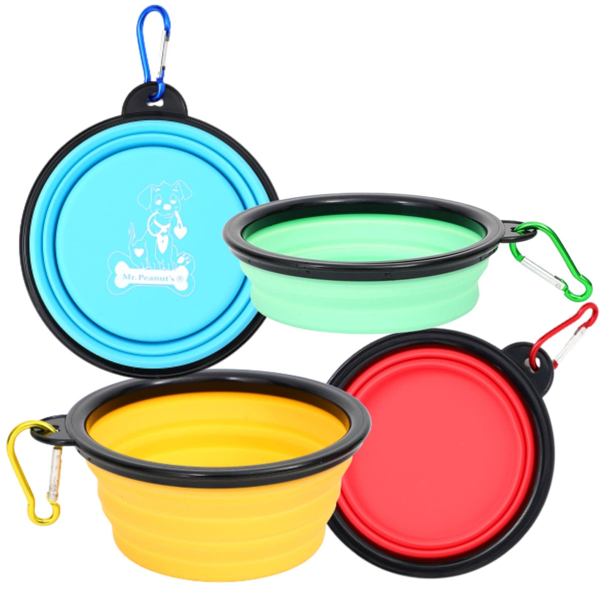 Mr. Peanut's - Wholesale Pet Bowl - Cat/Dog - Collapsible Silicone Travel Bowls - 12oz0
