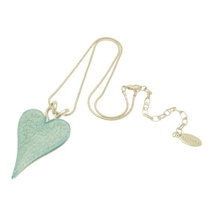 Ice Blue Heart Necklace for wholesale by Miss Milly Limited
