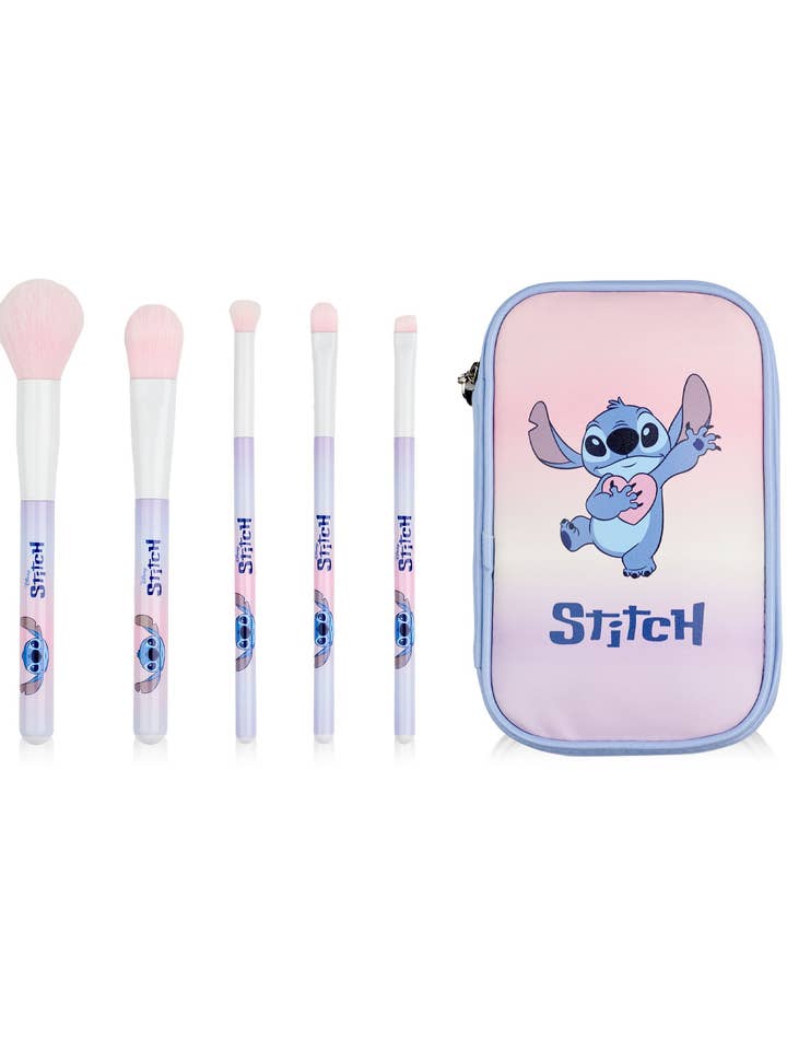 Disney Womens Multicoloured Stitch Makeup Brush Set (One Size) for wholesale by Vanilla Underground