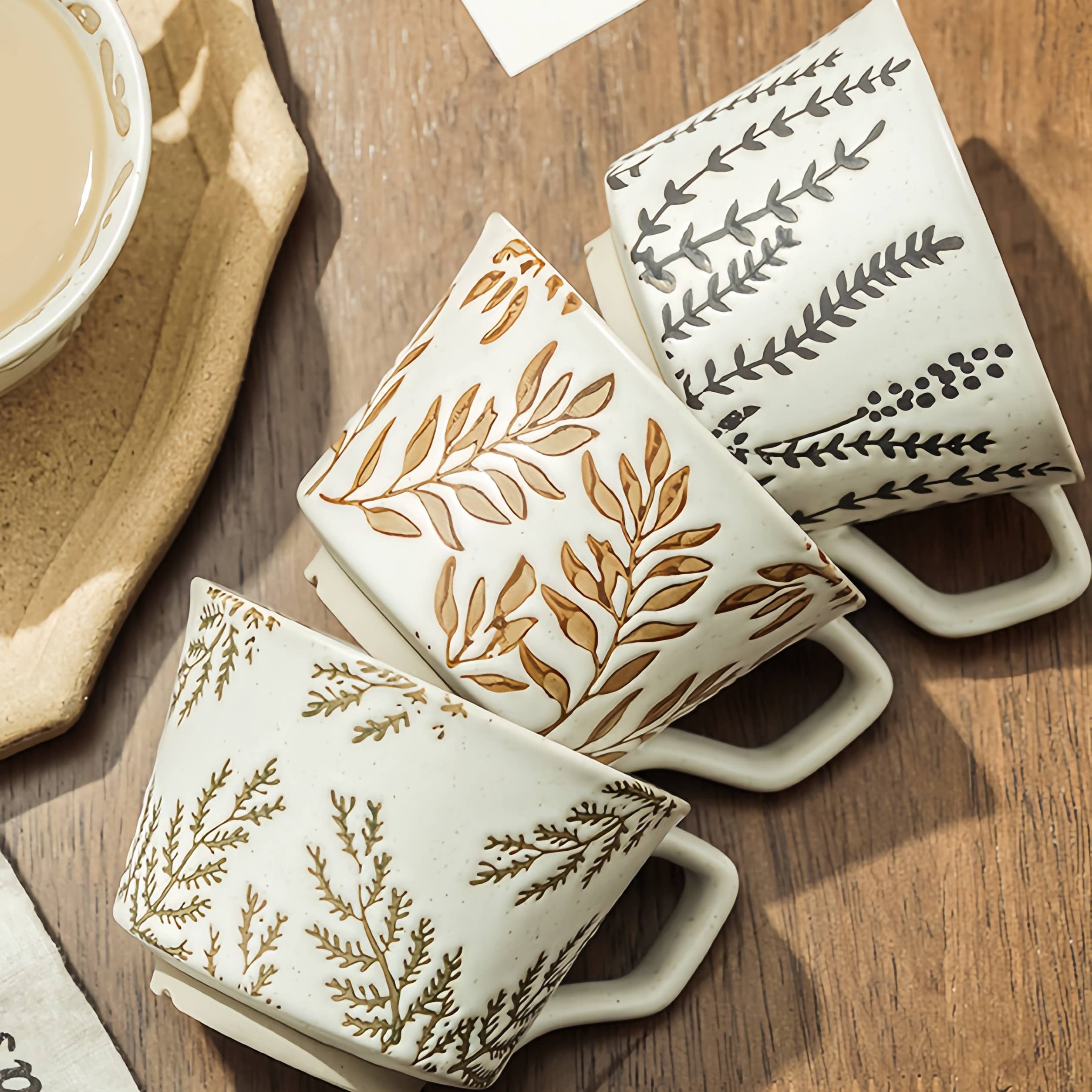 ACNITE(We cover U.S. import duties) - Vendita all'ingrosso Tazza da tè/caffè - Tazza da caffè in ceramica con fiori Tazza da tè retrò per cucina8