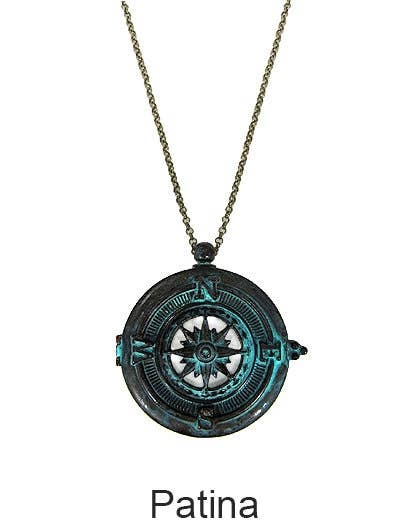 TheTizana - Vendita all'ingrosso Collana con ciondolo/pendaglio - Collana con ciondolo bussola e lente d’ingrandimento 6x con chiusura magnetica scorrevole2