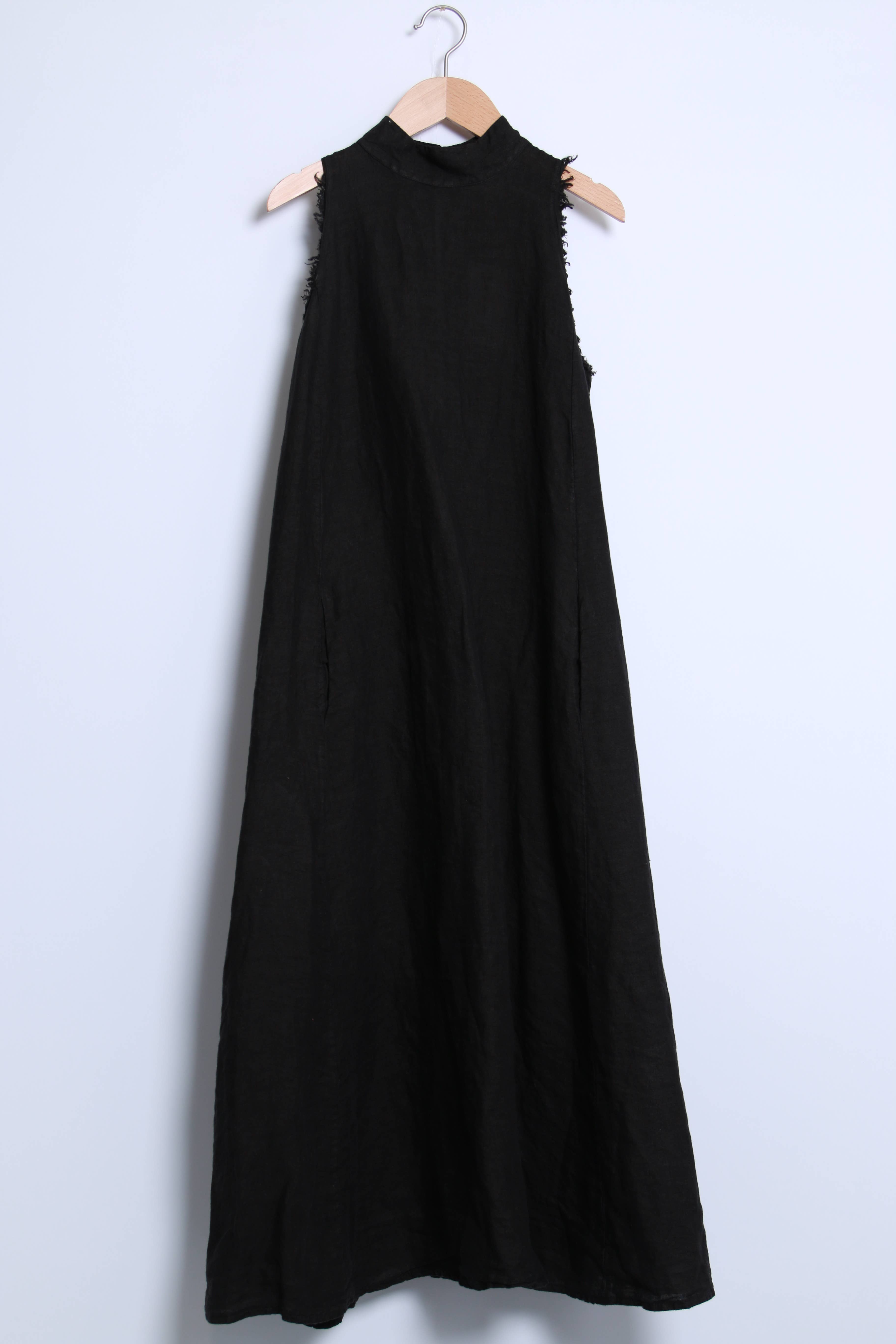 Shyloh - Vente Robe – femme - Robe longue et large en lin à col montant 149775