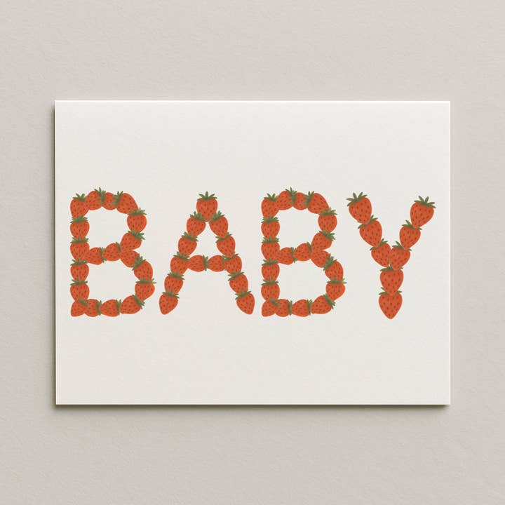 Strawberry Baby Card for wholesale by My Country Greetings