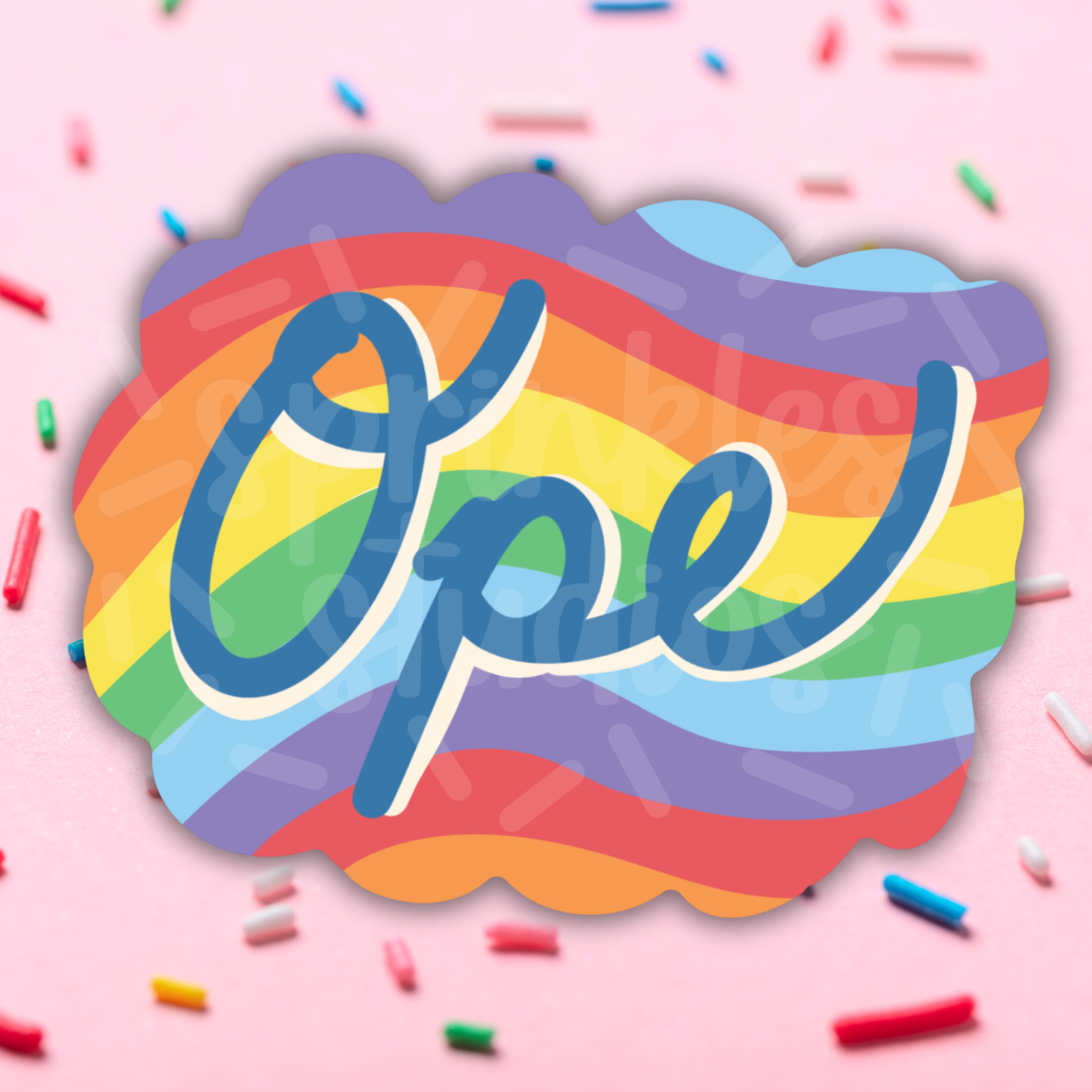 Sprinkles Studios - Wholesale Sticker - Ope Midwest Rainbow Pride Vinyl Sticker0