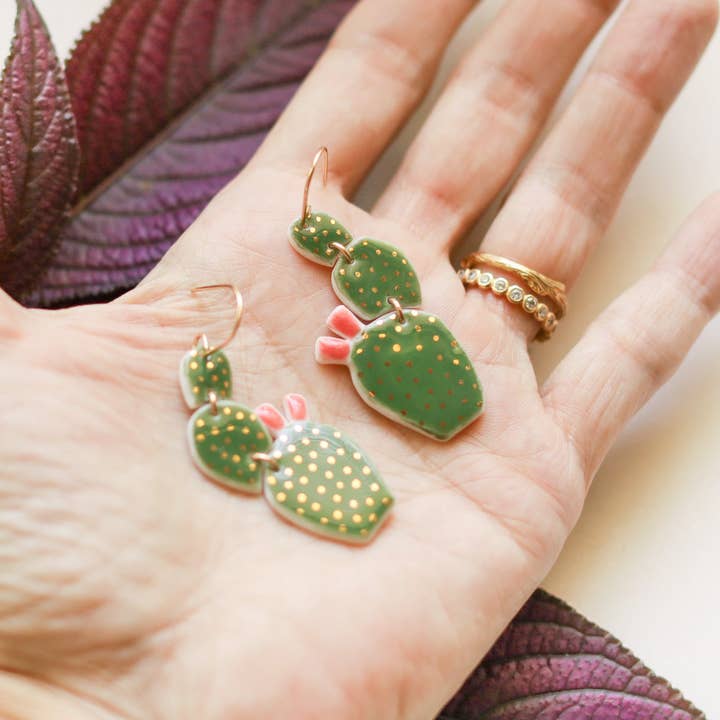 Remnant Studios - Wholesale Dangle Earrings - cactus earrings1