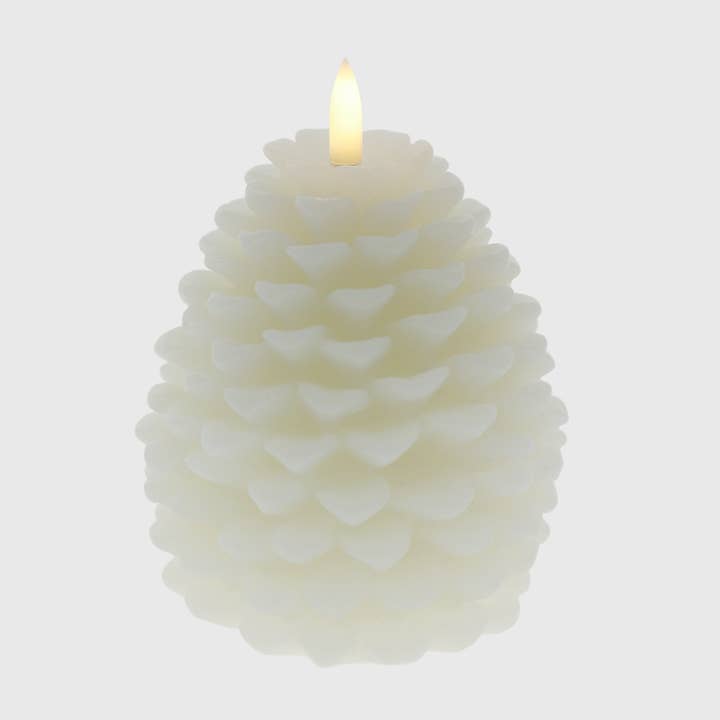 CalmFlame Pine Cone LED Pillar-No Fragrance for wholesale by ARTEMIS