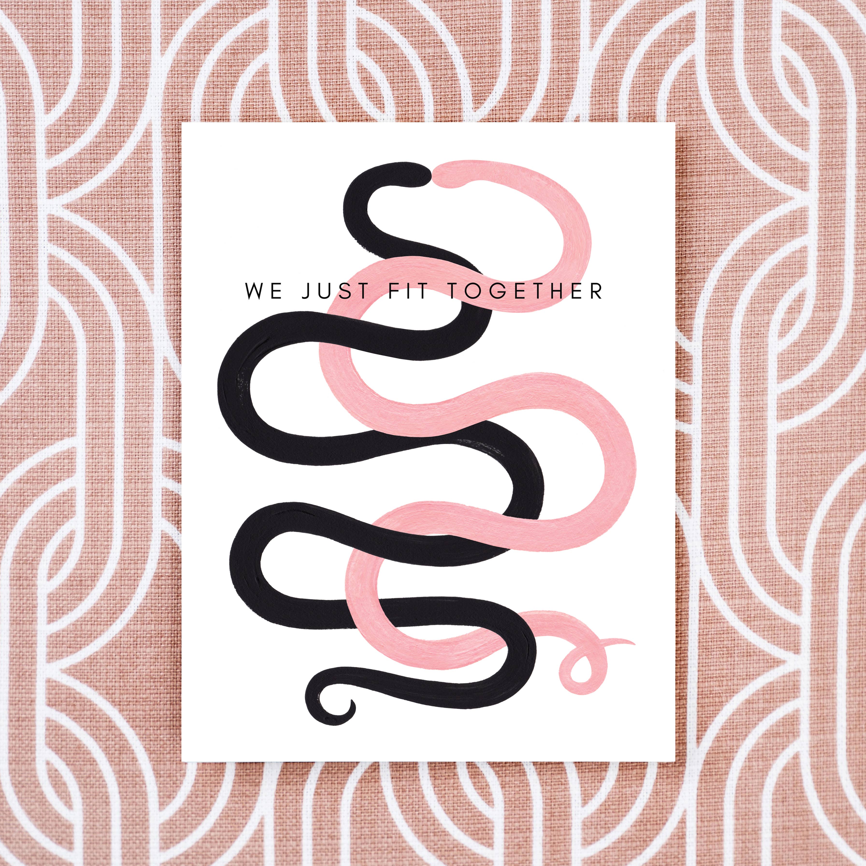 Girl w/ Knife – wholesale Love card – We Just Fit Together Greeting Card1