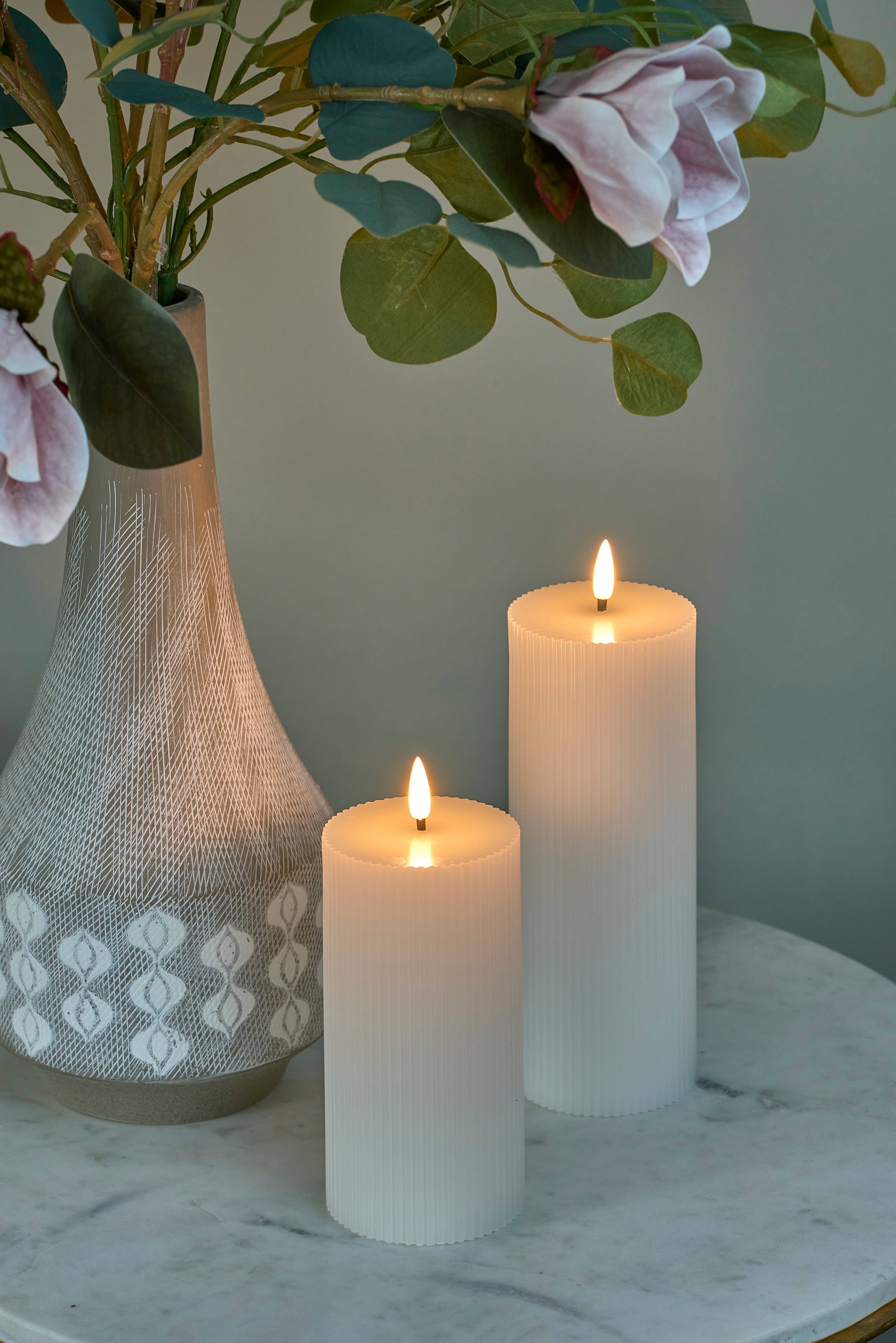 Lumina Of London AU - Wholesale Flameless candle - Ribbed Pillar Candles7
