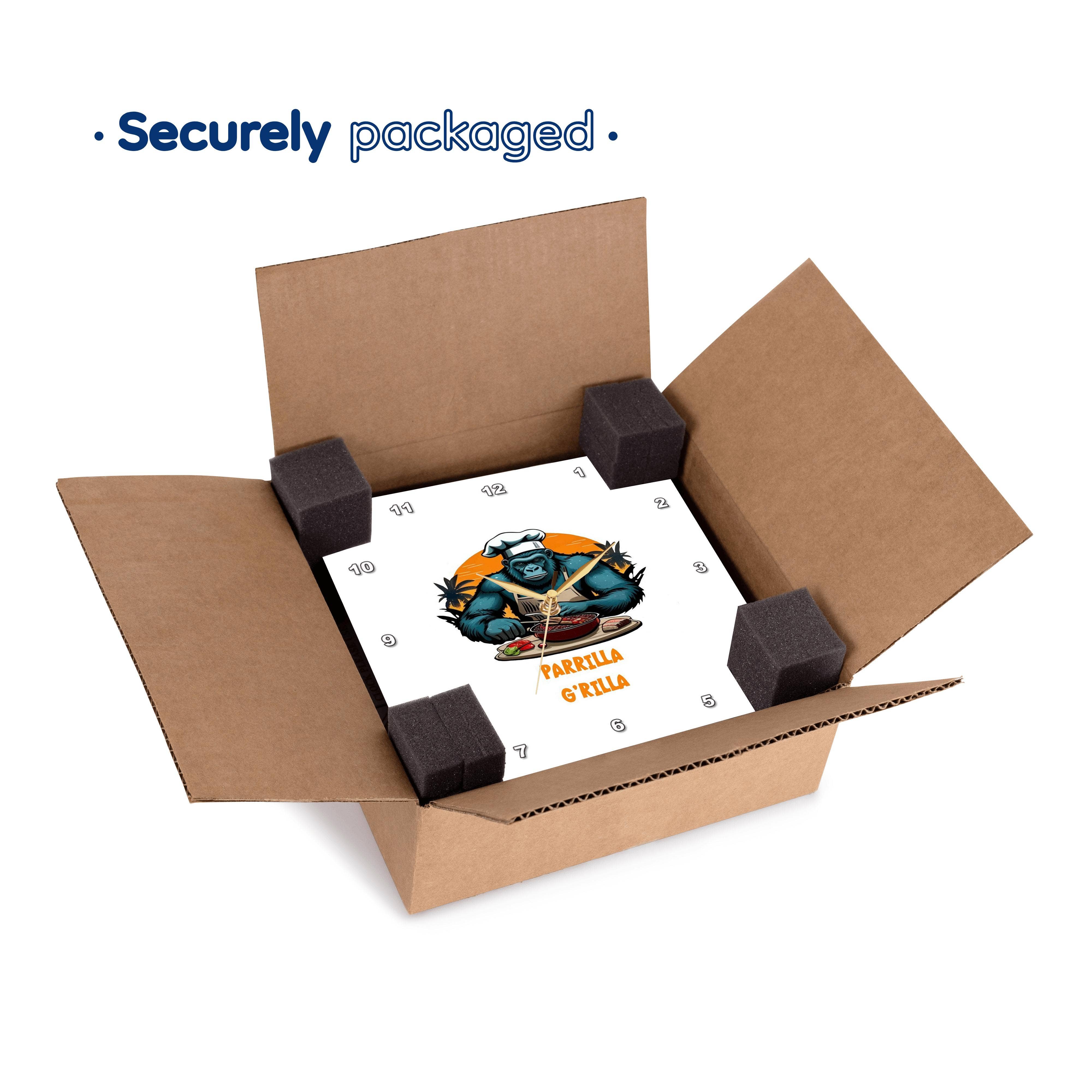 3dRose - Wholesale Wall Clock - 3dRose, Parrilla Grilla Master BBQ Griller Fun Pun, Wall Clock6