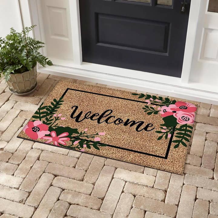 Bed Bath Fashions - Wholesale Door Mat - Bibb Home Coir Outdoor Printed Door Mat 18x30"3