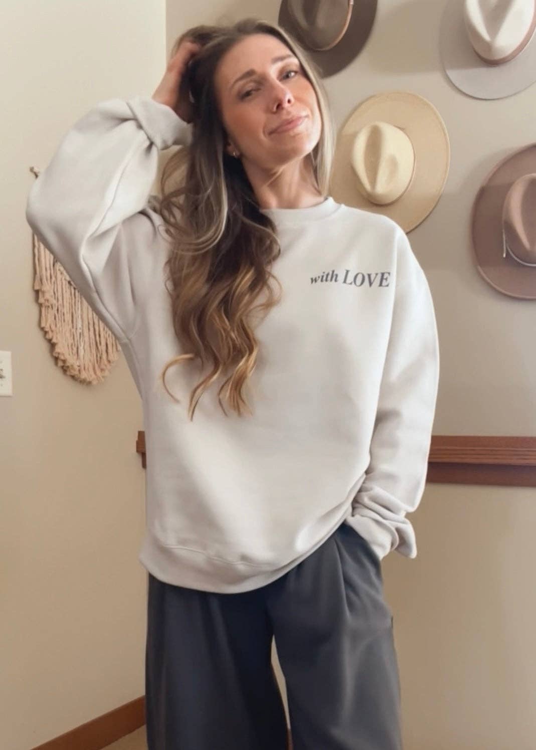 Ruth Artistry & Decor LLC - Wholesale Graphic Sweatshirt - Women's - Ways To Say I Love You Crewneck Sweatshirt Inspirational1