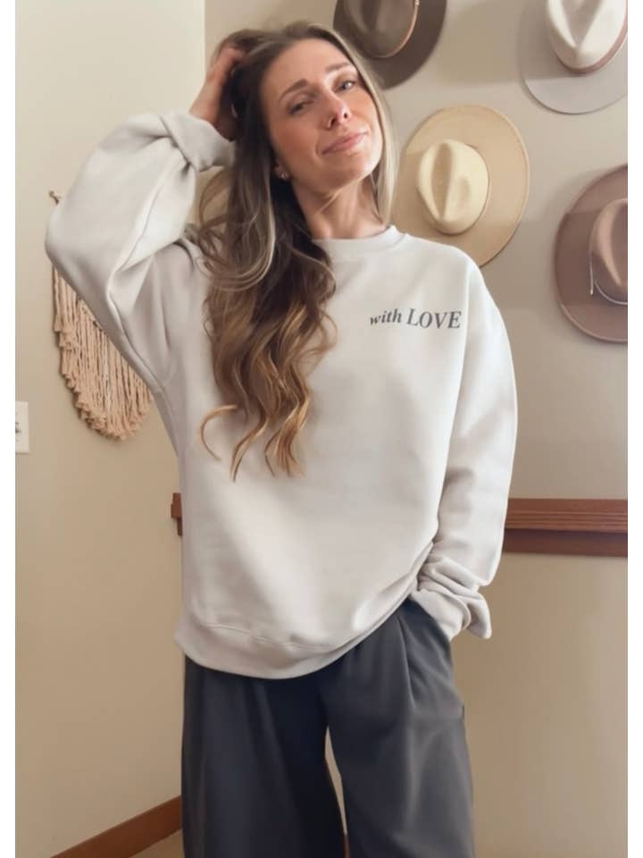 Ruth Artistry & Decor LLC - Wholesale Graphic Sweatshirt - Women's - Ways To Say I Love You Crewneck Sweatshirt Inspirational1
