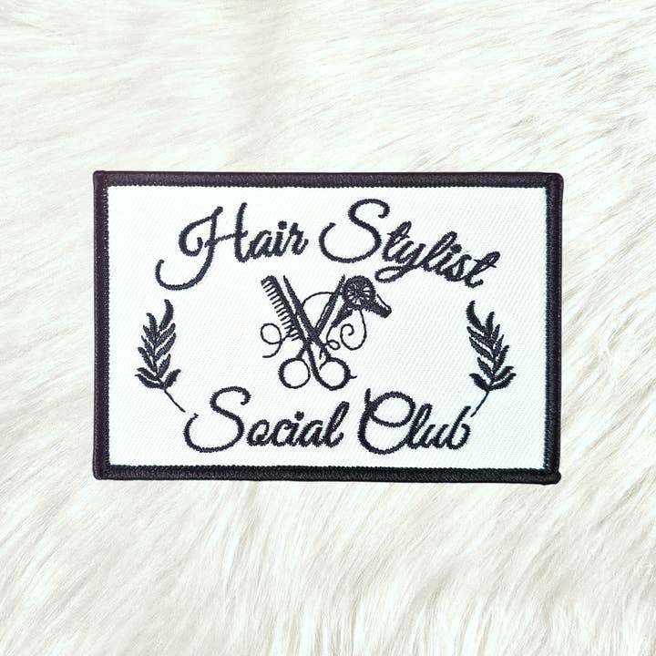 Scratch Decor - Wholesale Patch - Hairstylist Social Club Salon Embroidery Iron On Patch