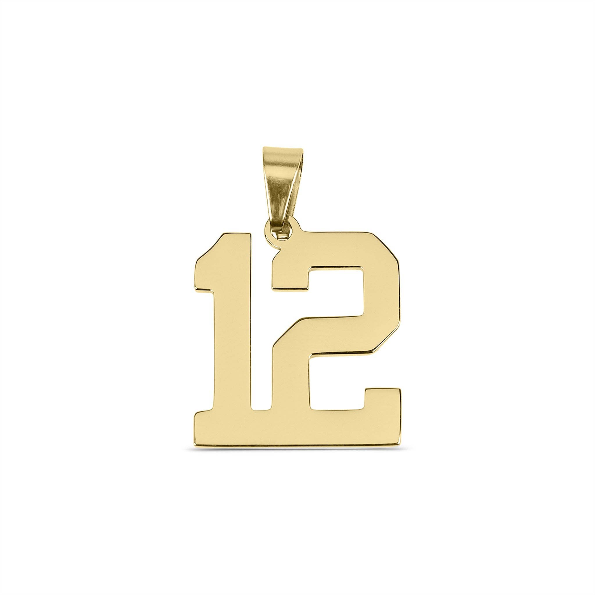 WJW – wholesale Individual charm/pendant – 18K Gold Sport Number Pendant12