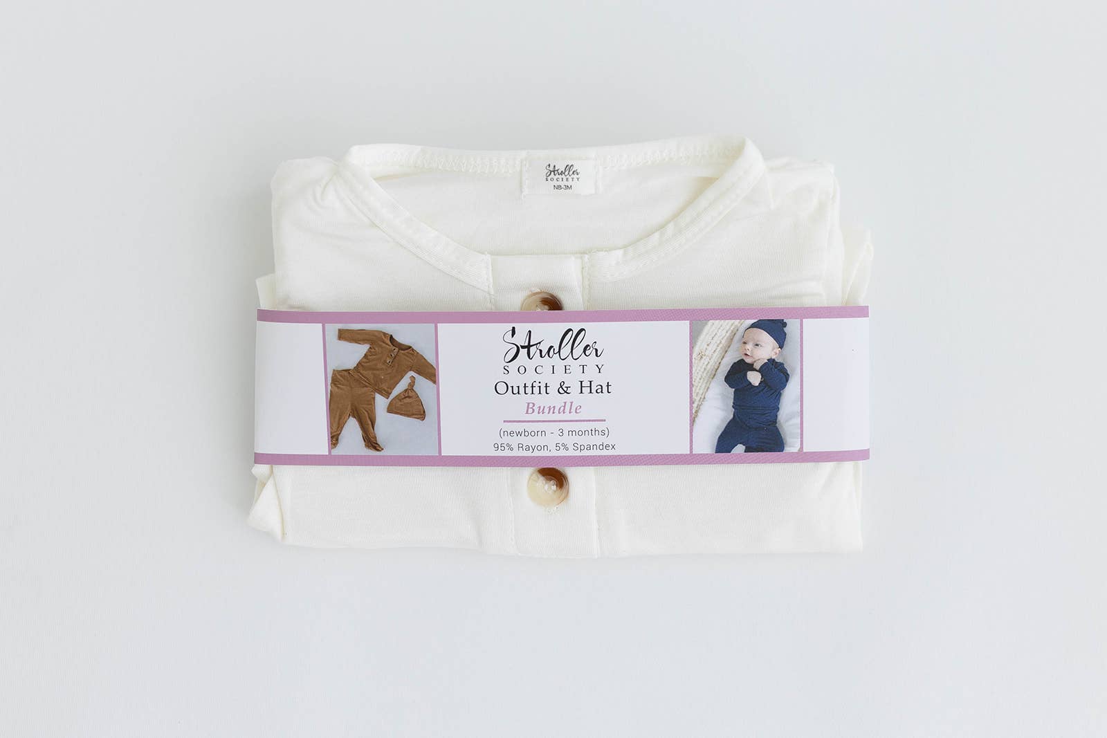 Stroller Society - Wholesale Clothing Set - Baby - Top & Bottom Baby Outfit (Newborn - 12 months sizes) - White5
