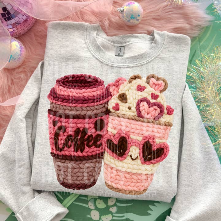 Koffie Faux Yarn DTF Print voor wholesale door 6:19 Creative