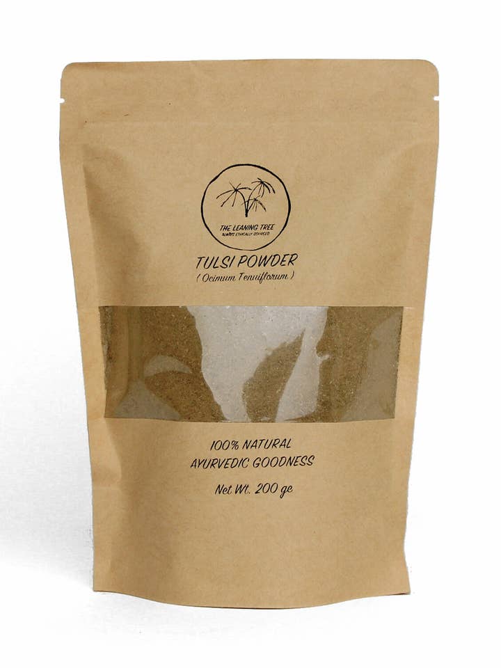 Basilic sacré de Tulsi, sanctuaire d'Ocimum, issu de plantes, (Krishna) en vrac pour la vente par The Leaning Tree Organics