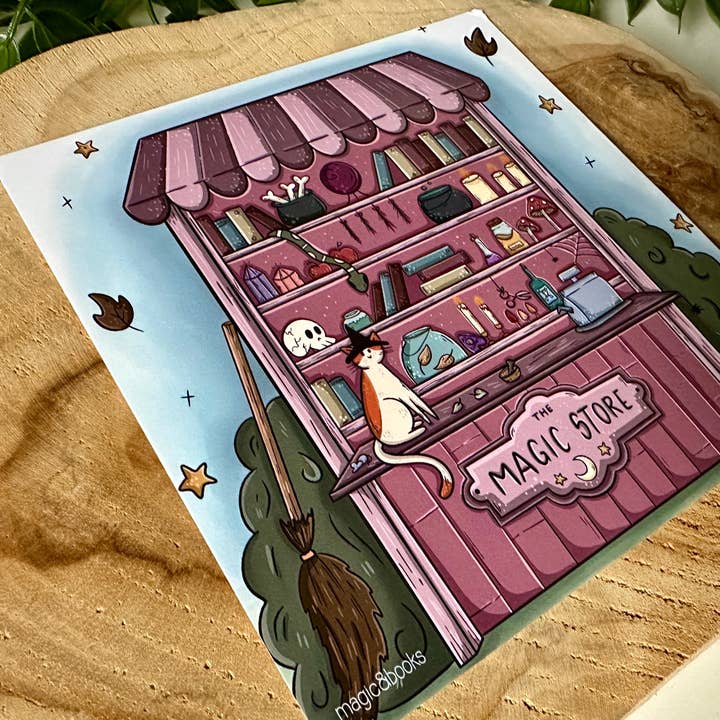 Magic&Books - Wholesale Postcard - Cat's Magic Store Postcard2