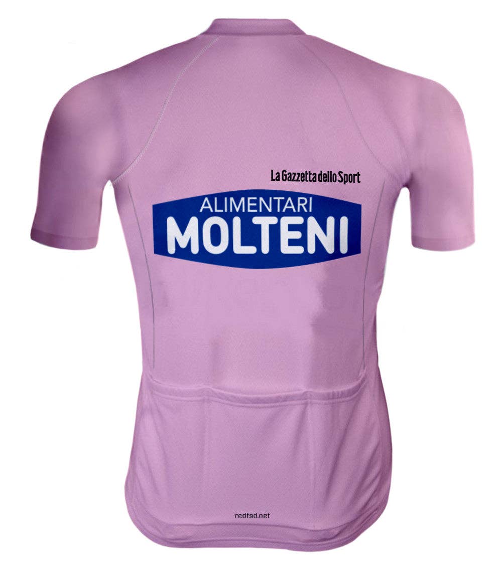 REDTED - Vente Haut de sport – homme - Maillot de cyclisme rétro Molteni Giro d'Italia Rose - REDTED1