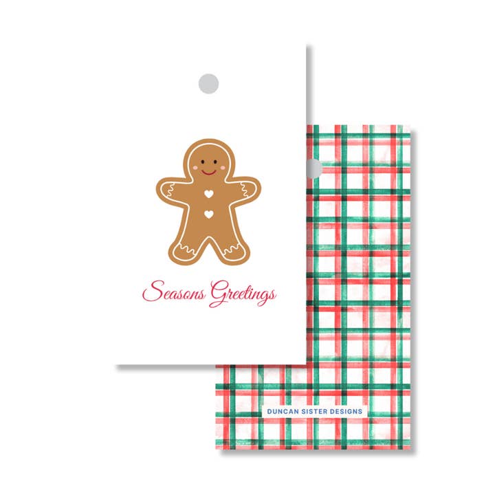 Étiquettes-cadeaux en pain d'épices de Noël – Lot de 8, fabriqué aux États-Unis pour la vente par Duncan Sister Designs